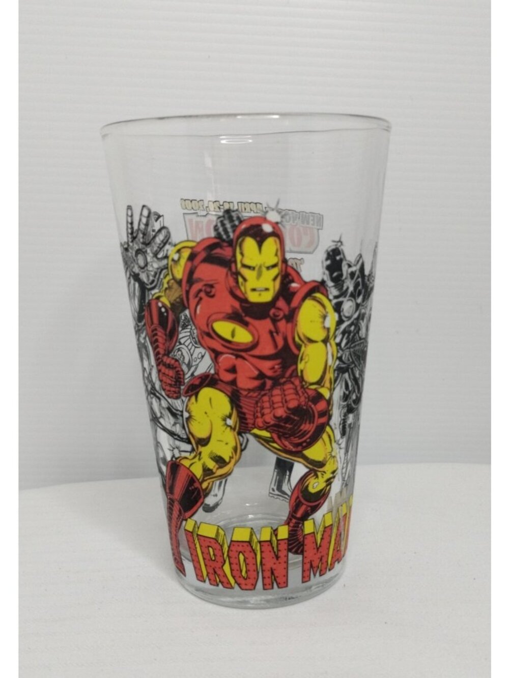 Iron Man Toon Tumblers Marvel Drinking Glass Marvel 6"X3"5 New
